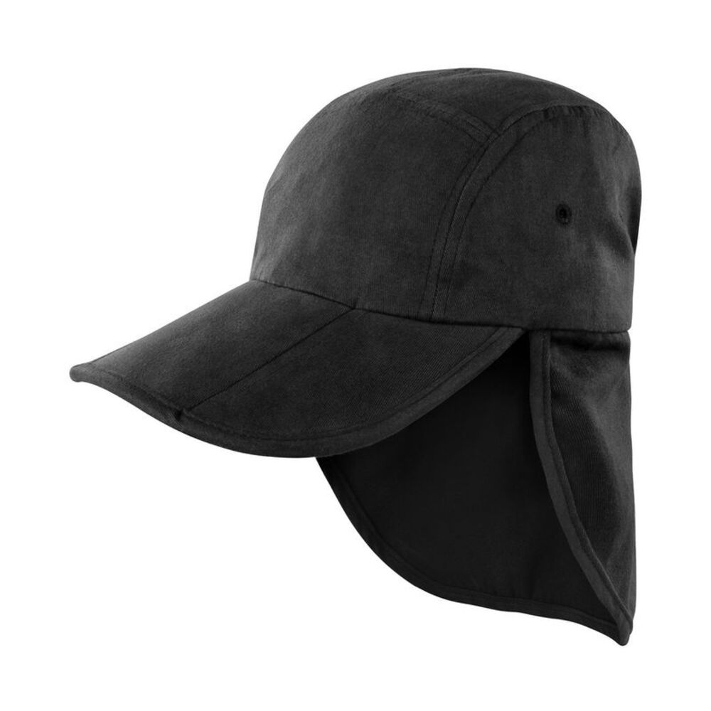 Result Headwear Fold Up Legionnaire Hat / Black